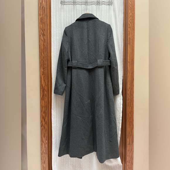 Lauren Ralph Luaren Wool Blend Belted Wrap Coat In Light Heather Size 6 - Picture 10 of 11